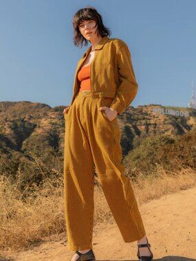 Big Bud Press Yellow & Black Checkered Trousers, Sz 1XL